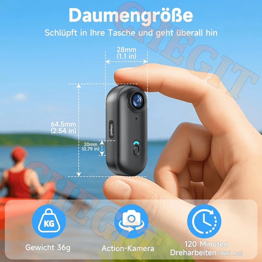 Mini 4K Action Camera – Waterproof Body Cam with WiFi & Night Vision