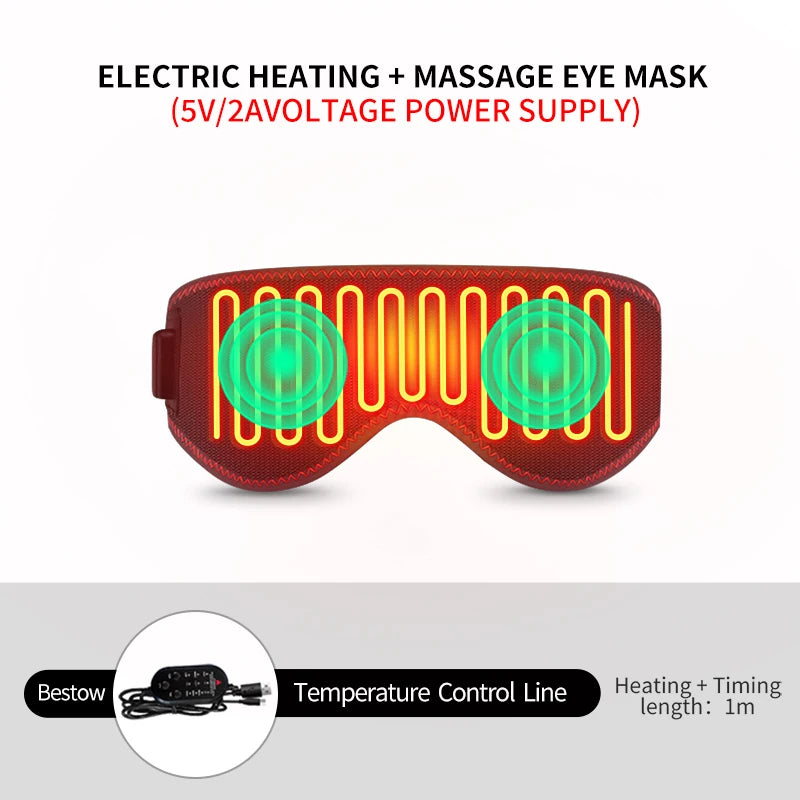 Electric Heated Eye Massager – Heat & Vibration Therapy for Eye Relief