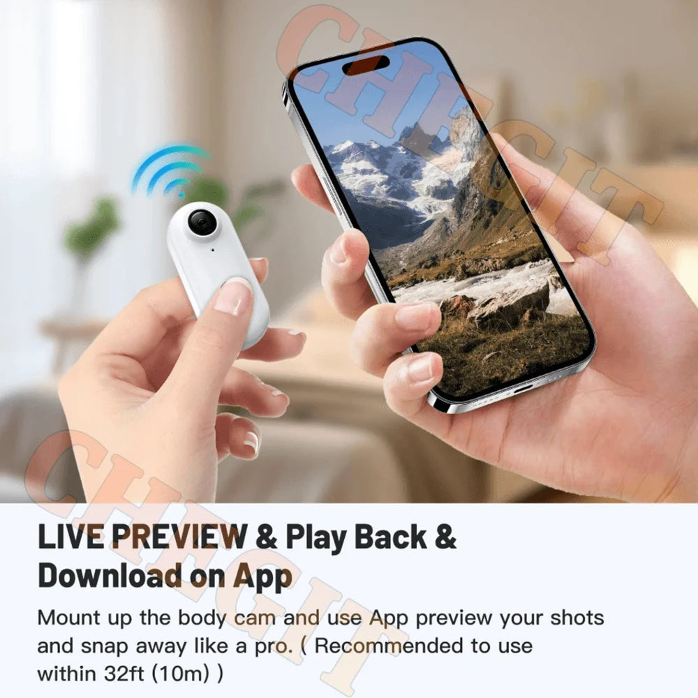 Mini 4K Action Camera – Waterproof Body Cam with WiFi & Night Vision