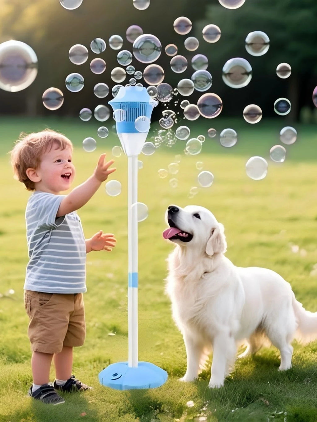 Bubble Machine with Light – Automatic Bubble Toys for Kids