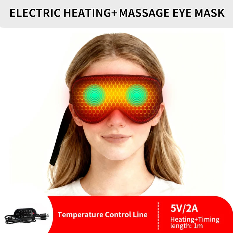 Electric Heated Eye Massager – Heat & Vibration Therapy for Eye Relief