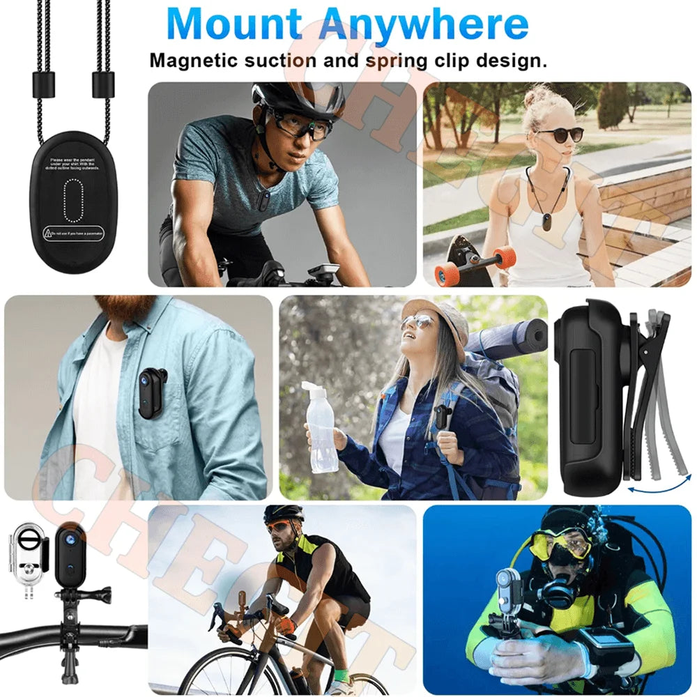Mini 4K Action Camera – Waterproof Body Cam with WiFi & Night Vision