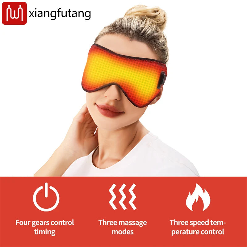 Electric Heated Eye Massager – Heat & Vibration Therapy for Eye Relief