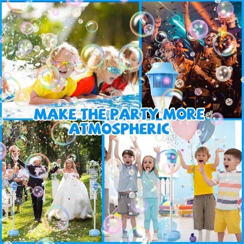 Bubble Machine with Light – Automatic Bubble Toys for Kids