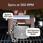 Electric Roller Grill Brush – Rechargeable BBQ Cleaner