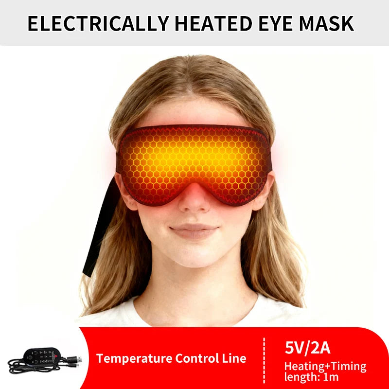 Electric Heated Eye Massager – Heat & Vibration Therapy for Eye Relief