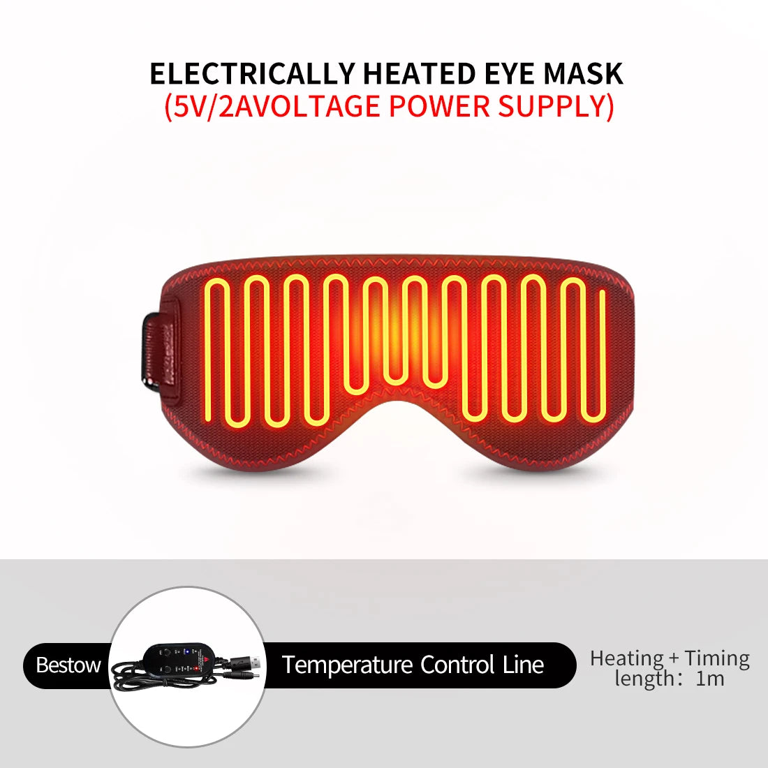 Electric Heated Eye Massager – Heat & Vibration Therapy for Eye Relief
