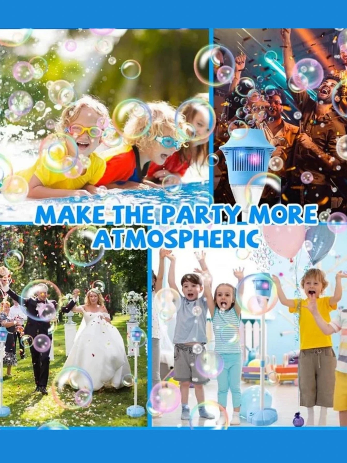 Bubble Machine with Light – Automatic Bubble Toys for Kids
