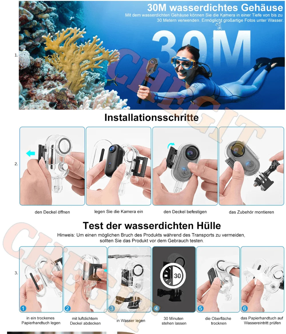 Mini 4K Action Camera – Waterproof Body Cam with WiFi & Night Vision