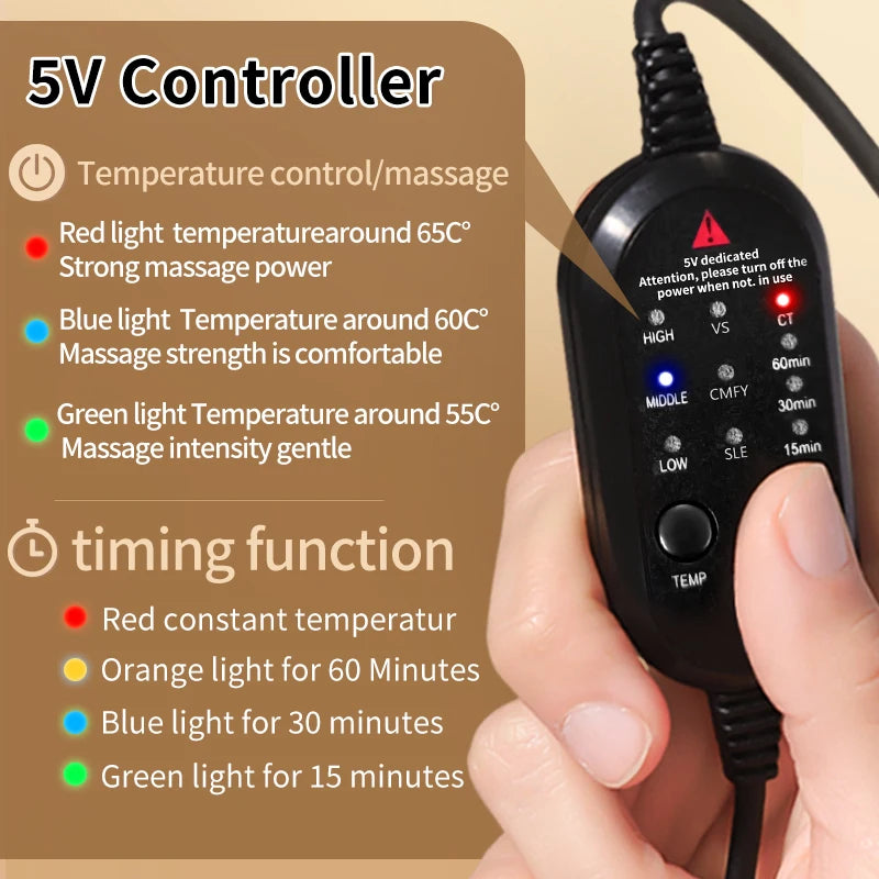 Electric Heated Eye Massager – Heat & Vibration Therapy for Eye Relief